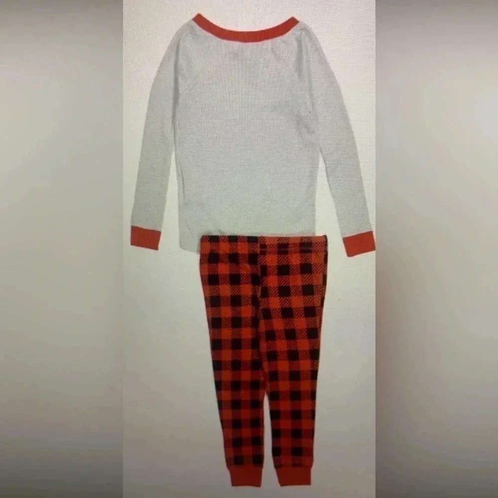 CHRISTMAS pajamaJACLYN INTIMATES Toddler 2 pc Holiday Buffalo PlaidPajama Set 2T